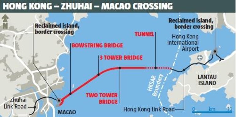 38 billion yuan bridge connecting Hong Kong, Macau and Zhuhai